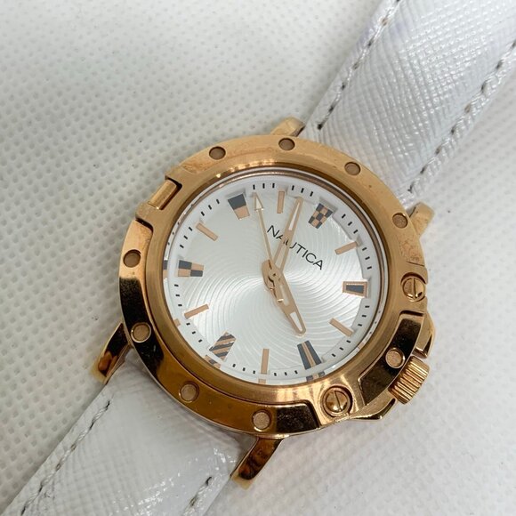 Nautica Porthole women watch NAPPRH009 rose gold tone 35mm stainless running - Picture 2 of 8